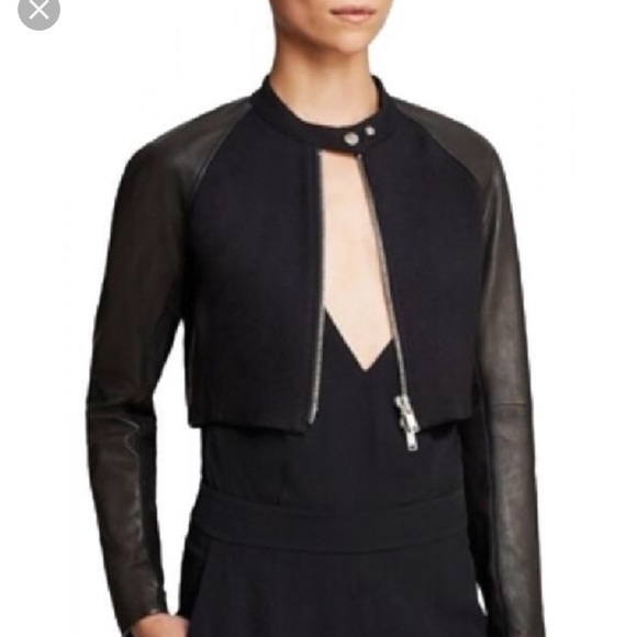 Theory Jackets & Blazers - Theory new with tags black faux suede crop